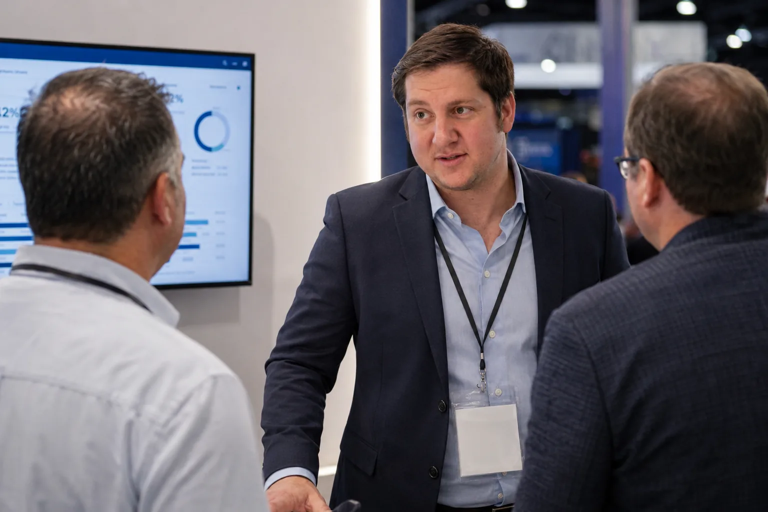 Ryan Perkins in conversation with clients